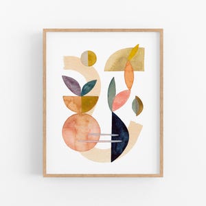 Abstract Floral Art Print. Soft Colors. Wall Decor. Modern Minimalist Gallery Wall Art. Large Art Print. Earth / Nature / New Age Art Print. image 2