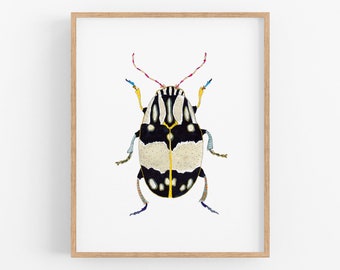 Watercolor Bug Art Print. Boys Room Decor. Colorful Bug Art Print. Nursery Art. Colorful Insect Art. Beetle Watercolor Art Print. Nature Art