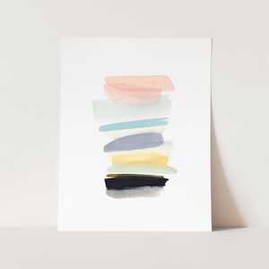 Minimalist Abstract Art Print. Modern Minimalist Painting. Pastel Color Scheme. Modern Art. Simple Watercolor Abstract. Contemporary Boho.