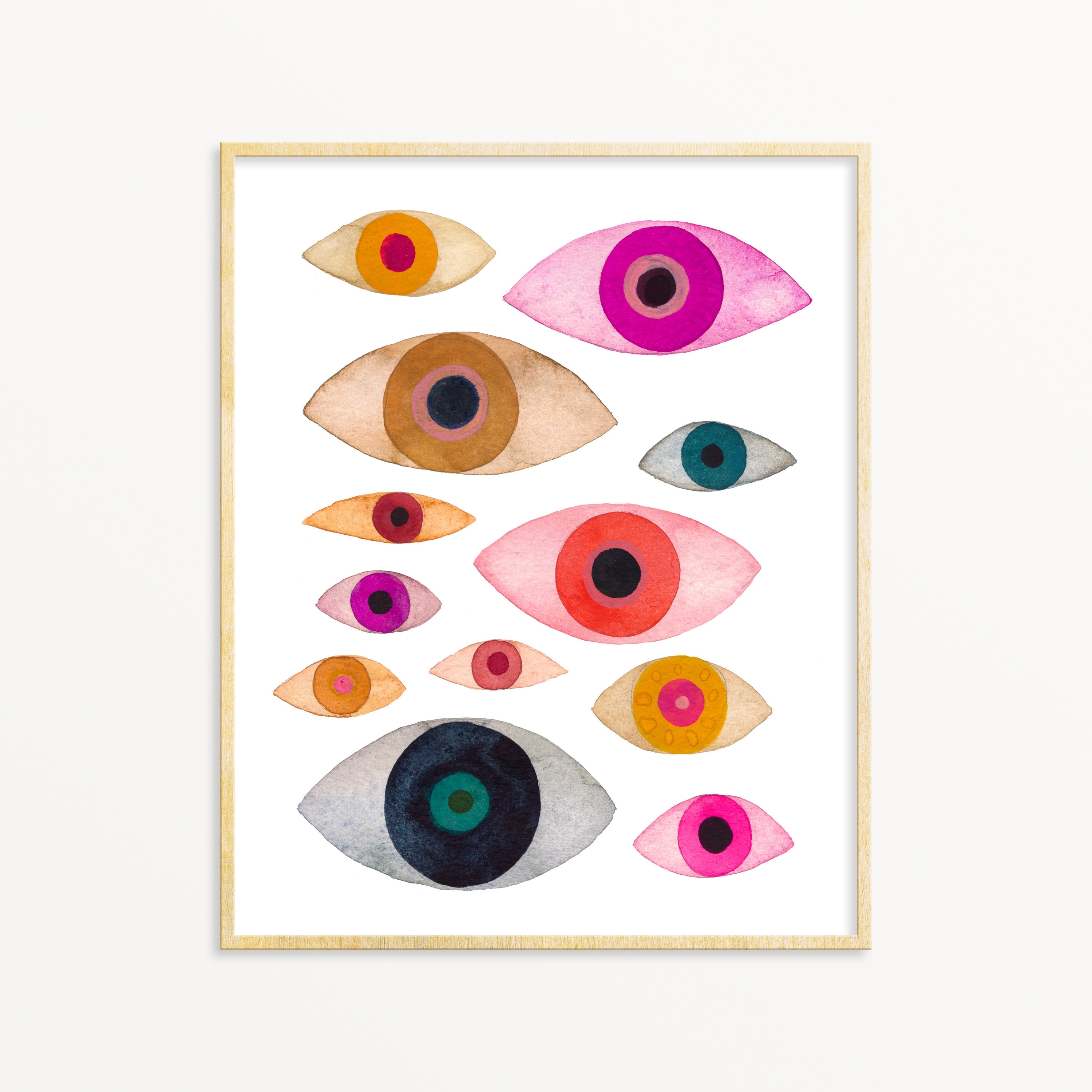 Bohemian Eye Wall Art. Eyes Art Print. Hippie Dorm Art. Bright Etsy