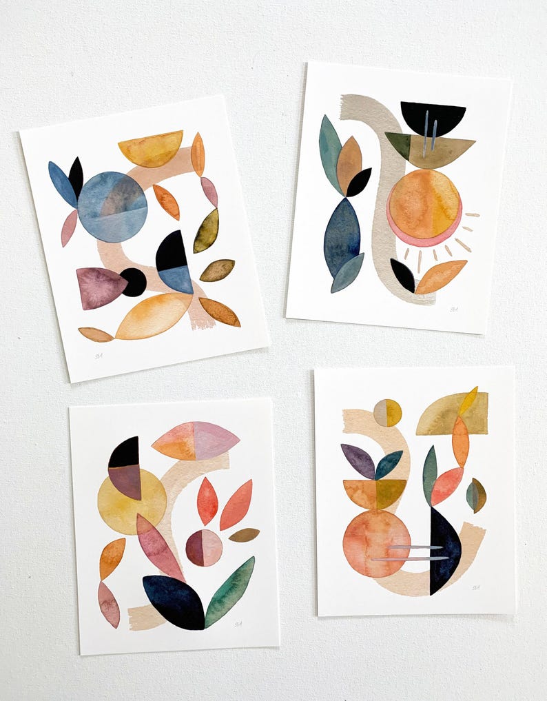 Abstract Floral Art Print. Soft Colors. Wall Decor. Modern Minimalist Gallery Wall Art. Large Art Print. Earth / Nature / New Age Art Print. image 4