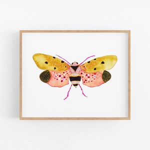 Cute Insect Art. Planthopper Art Print. Watercolor Bug Art Print. Kids Room Decor. Insect Art. Fun Bug Art Prints. Large Nature Art Prints.