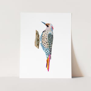 Watercolor Yellowhammer Art Print. Alabama State Bird Painting. Northern Flicker Woodpecker Watercolor Art. Country House Bird Lover Decor.