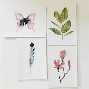 Pink Watercolor Butterfly Art Print. Pink and Black Butterfly Wall Art. Dorm Room Art. Gallery Wall Nature Art. Butterfly Painting. Pink Art image 4