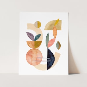 Abstract Floral Art Print. Soft Colors. Wall Decor. Modern Minimalist Gallery Wall Art. Large Art Print. Earth / Nature / New Age Art Print. image 1
