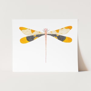 Watercolor Dragonfly Art Print. Blue Dragonfly Artwork. Colorful Insect Art. Gallery Wall Prints. Nature Painting. Pretty Insect Artwork. image 1