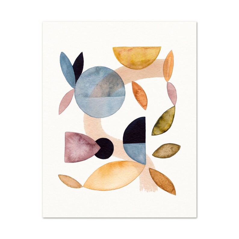 Autumn Colors Wall Decor Abstract Leaf Art Print Earth Nature New Age Art Print. Modern Minimalist Gallery Wall Art Large Art Print