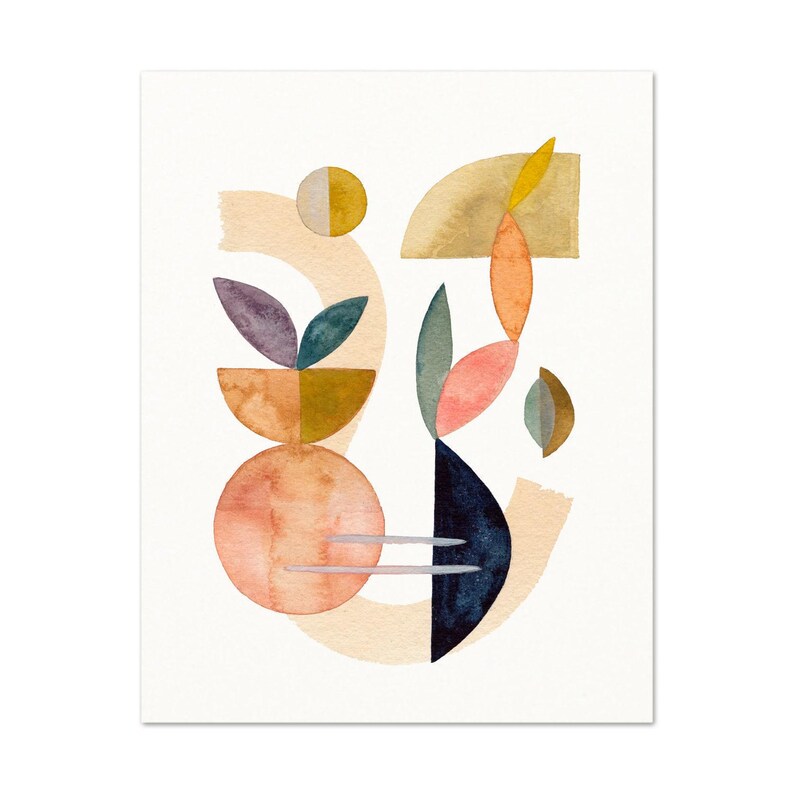 Abstract Floral Art Print. Soft Colors. Wall Decor. Modern Minimalist Gallery Wall Art. Large Art Print. Earth / Nature / New Age Art Print. image 5