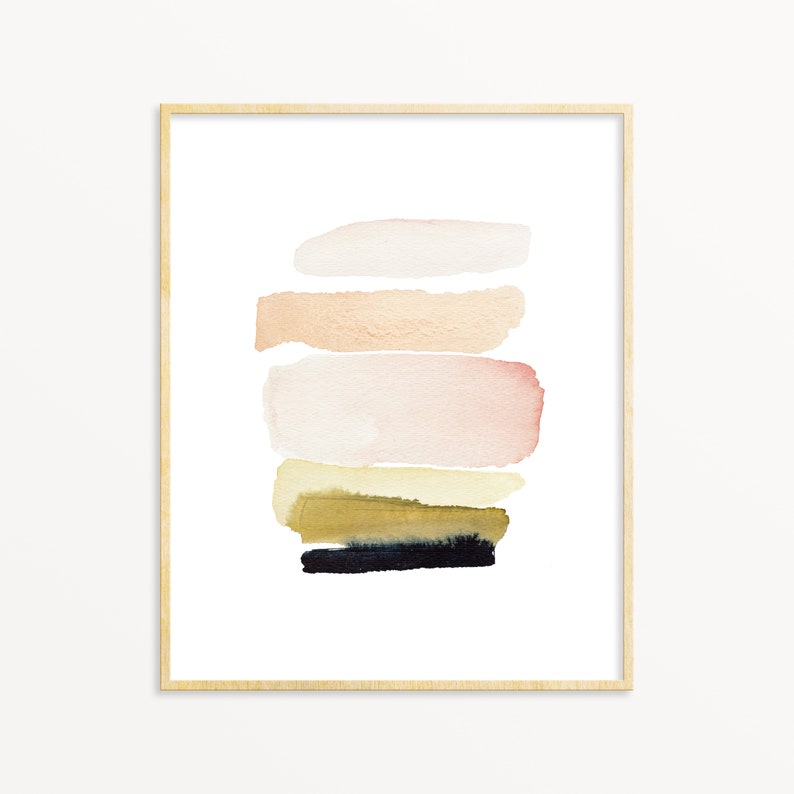 Chartreuse and Blush Abstract Art Print. Dorm Decor. Modern Etsy