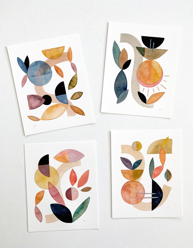 Autumn Colors Wall Decor Abstract Leaf Art Print Earth Nature New Age Art Print. Modern Minimalist Gallery Wall Art Large Art Print