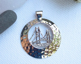 Shimmering Mackinac Bridge Pendant