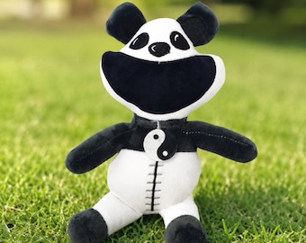 Smiling Critters Panda Bamboo Plush Toy, Patience PandaStuffedAnimal, Poppy Playtime Chapter 3 Inspired Custom Plushie, YinYang PandaArtDoll