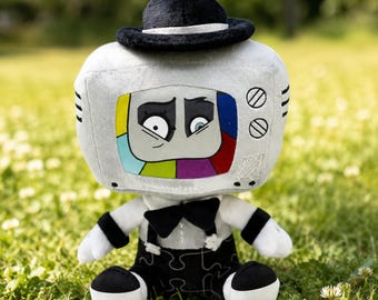 SMG4 Mr Puzzles Plush Custom TV Head Toy Puzzlevision Fan Merch