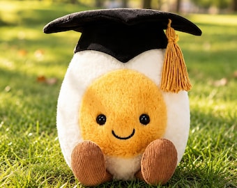 Jellycat Amuseable Boiled Egg Graduation Plush Cute Graduate Stuffed Animal Gift Mortarboard Keepsake