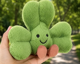 Lucky Shamrock Plush Toy Cute Clover Stuffed Animal Kawaii St Patricks Day Gift Good Luck Charm Desk Buddy Amuseables Siofra Clover