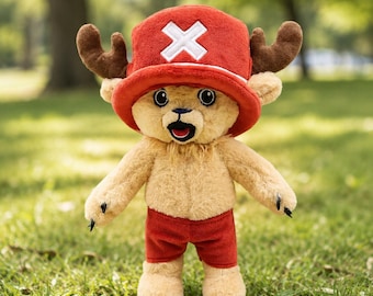 Tony Tony Chopper 20cm Cotton Doll with Skeleton Poseable Anime Plush Toy Cute Stuffed Animal Kawaii Manga Figure Dress Up Gift