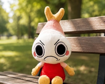 Dandys World Shrimpo Plush, Angry Shrimp Tempura Plushie, Roblox Game Character Stuffed Animal, Cute Cartoon Toy, Gamer Gift for Kids Fans