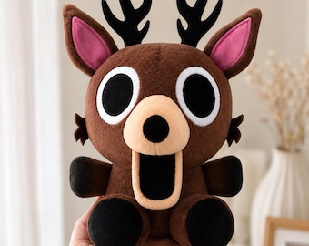 99 Nights in the Forest Deer Plush - Roblox Horror Stuffed Animal - Creepy Cute Monster Toy - Gamer Gift & Spooky Room Decor