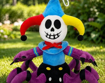 Poppy Playtime Capítulo 5 Prototipo 1006 JesterSpider Peluche, OliverSpideClow HorrorGamePlushie, CreepyCuteSkull FaceGamerColeccionableStuffedToy