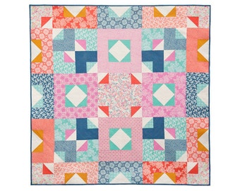 Rosewood PDF Quilt Pattern - Beginner level - Easy to make