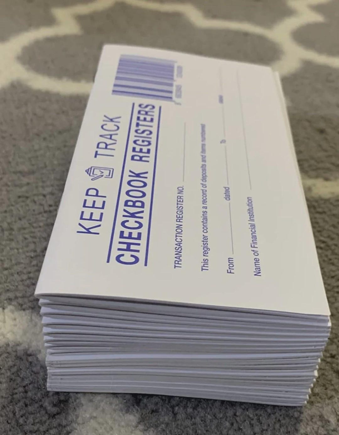 20 LARGER LINES Checkbook Transaction Registers With 2026 2027 2028 ...