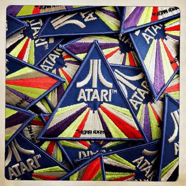 ATARI: Large RARE Authentic Vintage 70s 80s Triangle Patch GEEK Nerd Gamer Video Game Co image 6