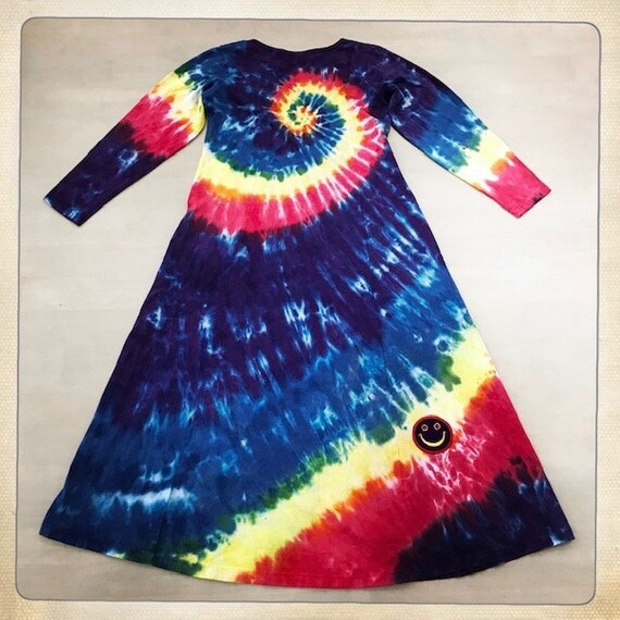 Stunning Vintage 70s TIE DYE Peanut Punch Casual … - image 8