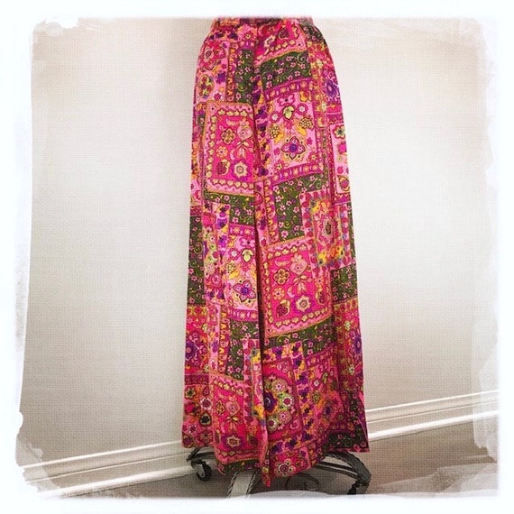 MODTASTIC! - Vintage 60s 70s Trippy Floral Maxi S… - image 8