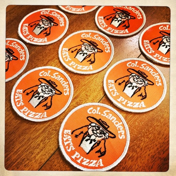 Col. Sanders EATS PIZZA – Round Patch Authentic V… - image 5
