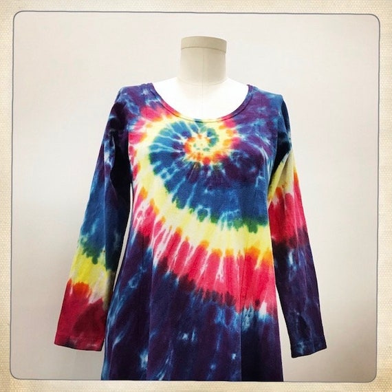 Stunning Vintage 70s TIE DYE Peanut Punch Casual … - image 4