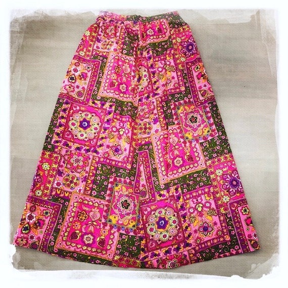 MODTASTIC! - Vintage 60s 70s Trippy Floral Maxi S… - image 1