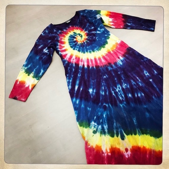 Stunning Vintage 70s TIE DYE Peanut Punch Casual … - image 1