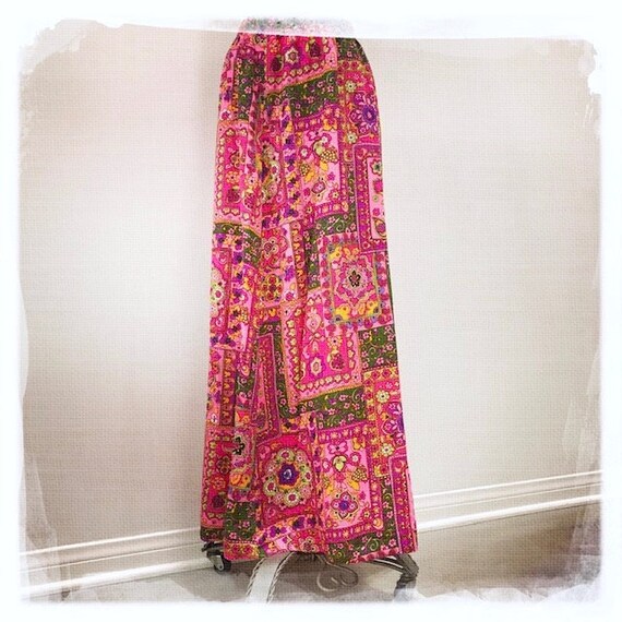 MODTASTIC! - Vintage 60s 70s Trippy Floral Maxi S… - image 4