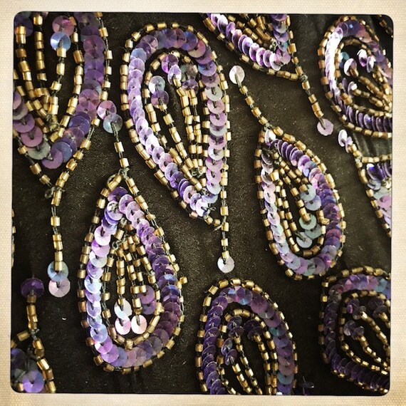 GORGEOUS! Vintage 70s Sequin Beaded Indian Coutur… - image 4