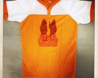 Raro: camiseta vintage de los años 70 con ribete de malla de jersey de Jawas NOS de STAR WARS, talla extragrande para adultos