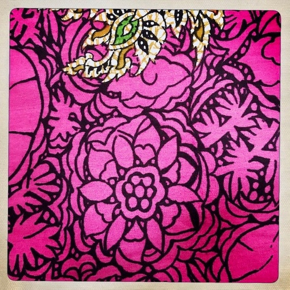 Adjustable Vintage 70s BATIK Pattern Dramatic Fuc… - image 4