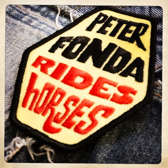 PETER FONDA Rides Horses Patch ~ Authentic Vintag… - image 2