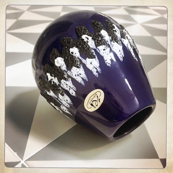 KREUTZ Keramik 339-15 Vintage 60er 70er Jahre Fat Lava Vase in