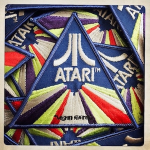 ATARI: Large RARE Authentic Vintage 70s 80s Triangle Patch GEEK Nerd Gamer Video Game Co image 1