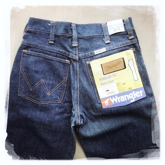 Size 27W X 32L – COOL! Vintage 70s NOS Deadstock WRANGLER