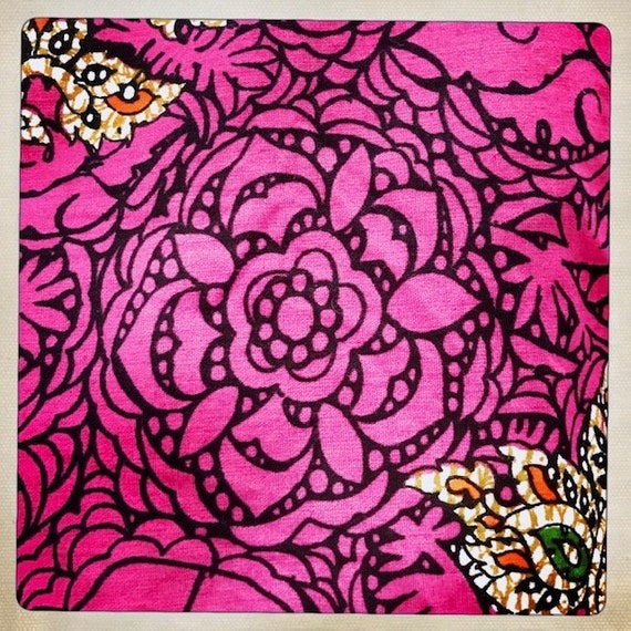 Adjustable Vintage 70s BATIK Pattern Dramatic Fuc… - image 8