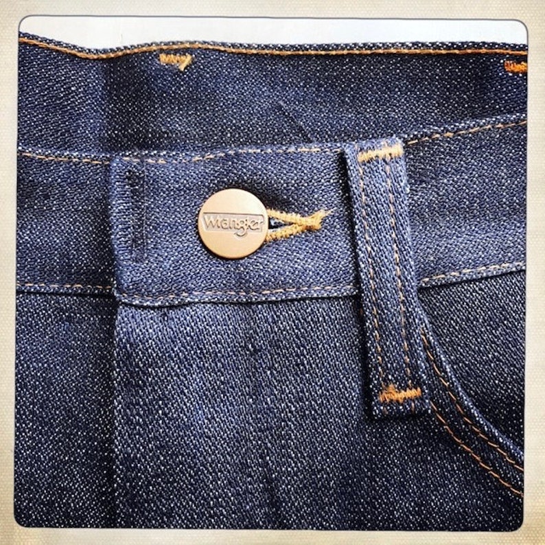 Size 27W x 32L – COOL! Vintage 70s NOS Deadstock WRANGLER Regular Fit Boot Cut Denim Jeans image 4