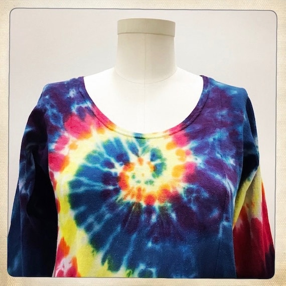 Stunning Vintage 70s TIE DYE Peanut Punch Casual … - image 2