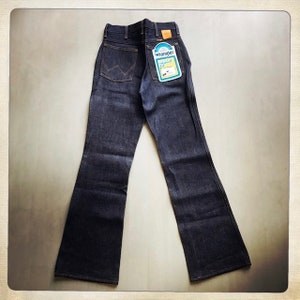 Size 27W x 32L – COOL! Vintage 70s NOS Deadstock WRANGLER Regular Fit Boot Cut Denim Jeans image 6