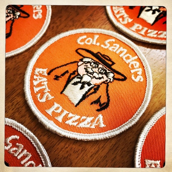 Col. Sanders EATS PIZZA – Round Patch Authentic V… - image 3