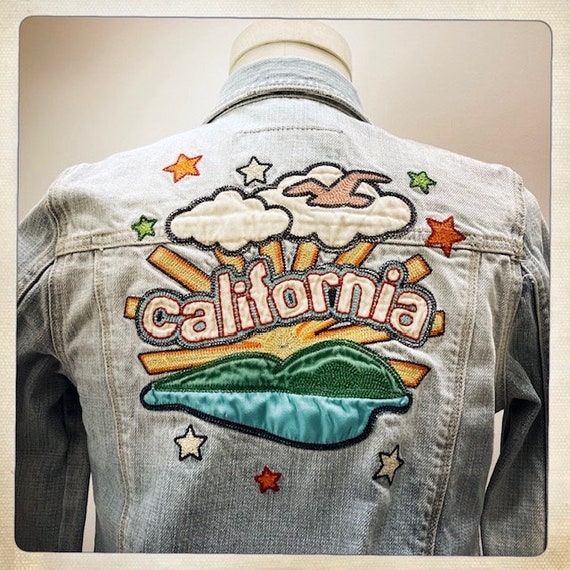RAD! Amazing Vintage Embroidered CALIFORNIA Holli… - image 1