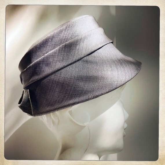 CHIC! Vintage 50s 60s Periwinkle Bucket Hat - Cla… - image 2