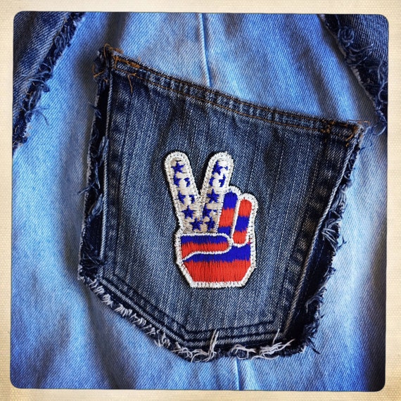 ROCKER Vintage 70s Handmade Pocket Patch Distress… - image 4