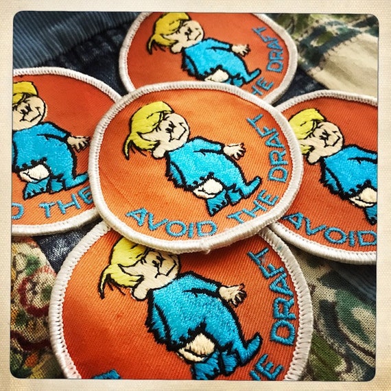 CUTE! – 'Avoid the Draft' Round Patch Authentic V… - image 8