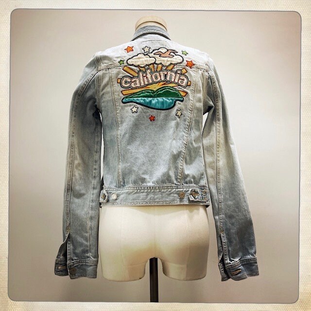 RAD! Amazing Vintage Embroidered CALIFORNIA Hollister Denim Jacket 